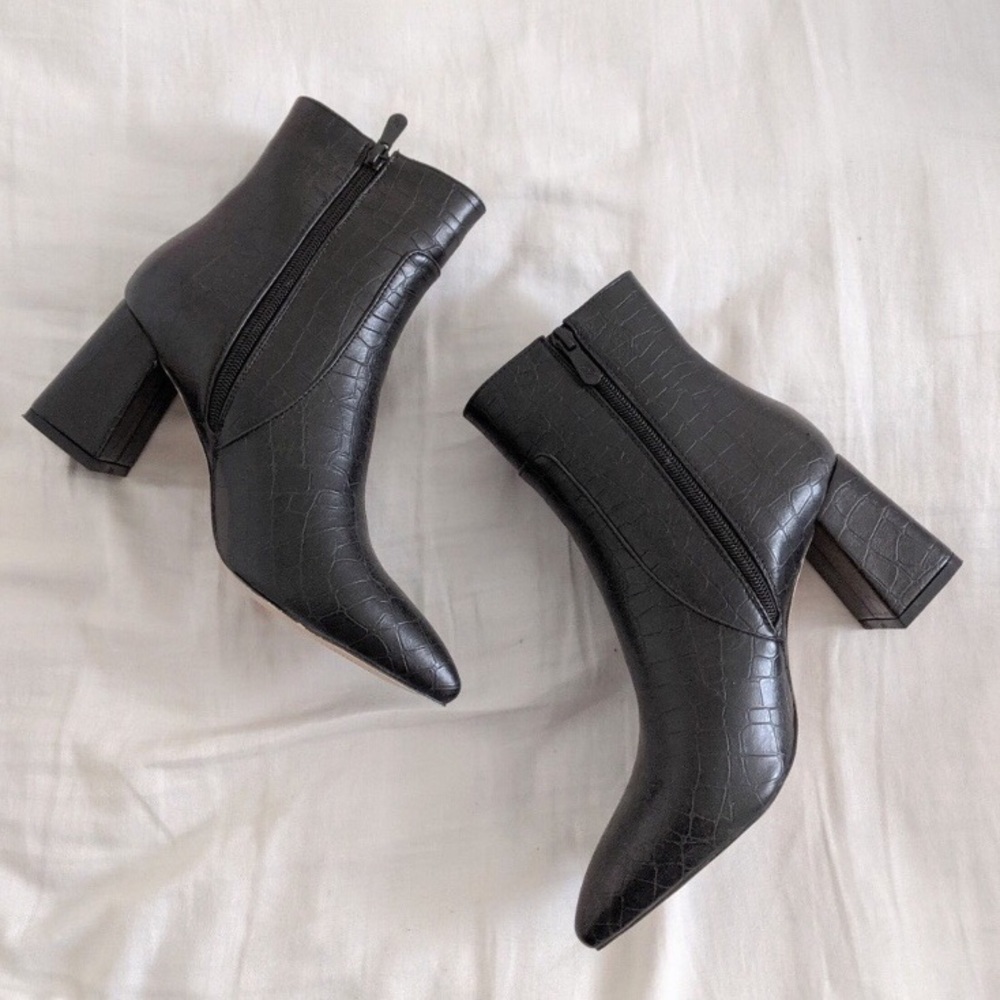 Nasty Gal Faux Croc Boots
